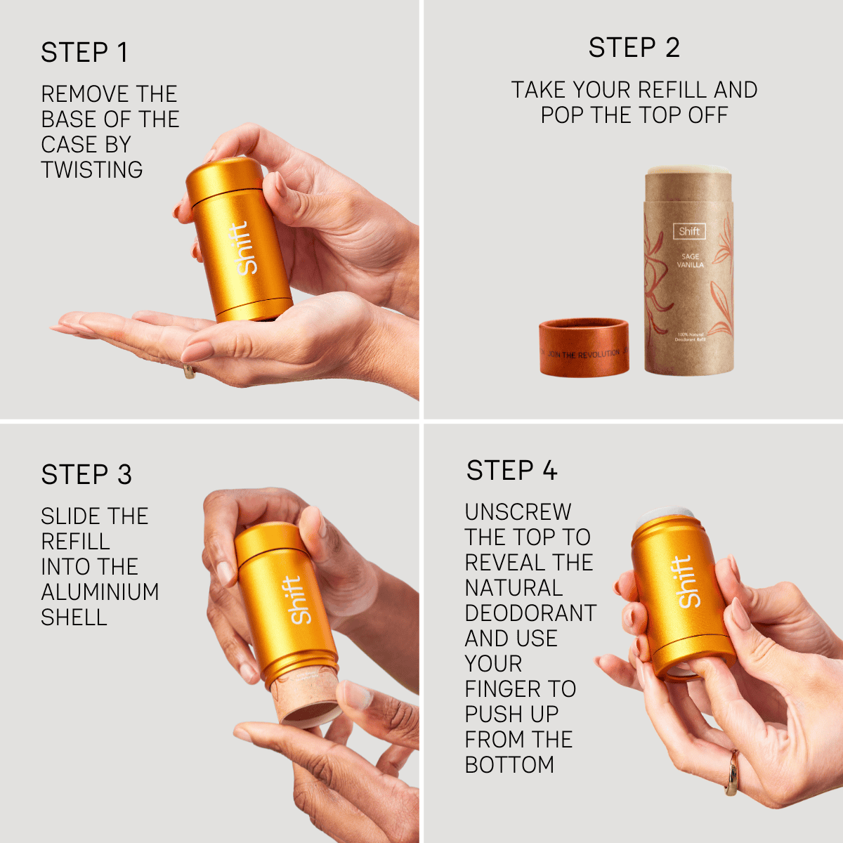 Natural Deodorant Starter Set